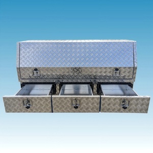 Caja de Herramientas de Aluminio con Revestimiento Antipolvo, Impermeable, para Exteriores, con 3 Cajones con Cierre, Recubrimiento en Polvo, Certificación CE, Ligera - Product Image 5