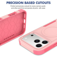Funda Híbrida 2 en 1 de TPU y PC con Anillo Magnético Resistente para iPhone 16 17 18 Pro Max, Carcasa Protectora a Prueba de Golpes con Protección para la Cámara