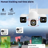 Caméra WiFi extérieure étanche IP66 IPC360 à trois objectifs, sans angle mort, avec liaison bilatérale, imagerie CMOS 2MP, MicroSD, vision nocturne