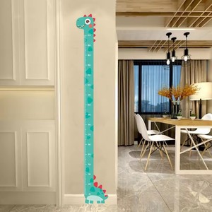 Mignon dessin animé hauteur autocollant <span class=keywords><strong>licorne</strong></span> dinosaure girafe mur hauteur mesure règle autocollants pour enfants chambre maternelle décor - Product Image 5