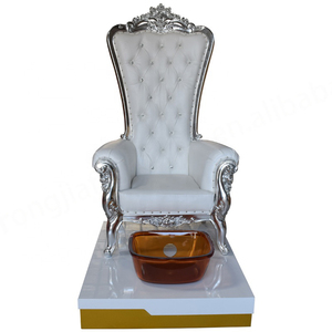 Gran Foshan Silla de pedicura de spa con trono de lujo blanco con respaldo alto moderno más popular con cuenco - Product Image 6