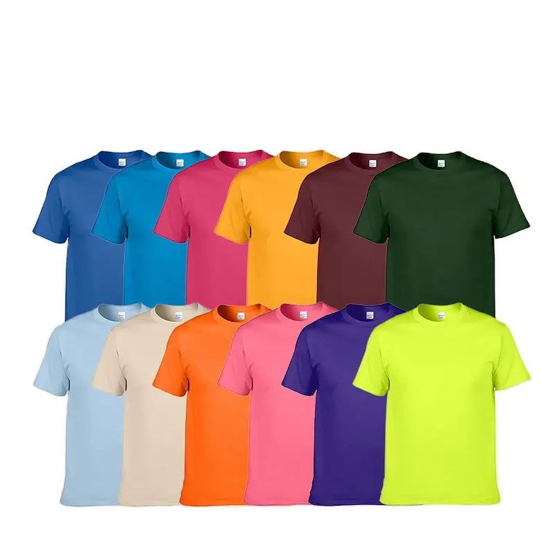 180G Kualitas Tinggi 100% Katun Kerah Bulat Kaus Lengan Pendek Baju Kerja Baju Iklan Kustom Kaus Oblong
