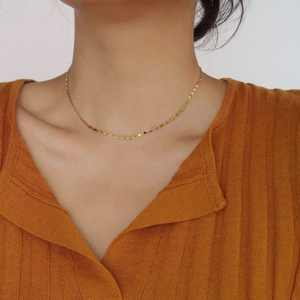 Collana con Catena <span class=keywords><strong>Marina</strong></span> Piatta in Acciaio Inossidabile, Ultimi Design, per Uomo e Donna, <span class=keywords><strong>Gioielli</strong></span> alla Moda - Product Image 4