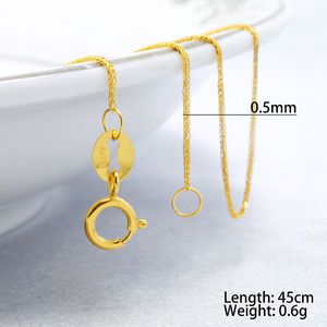 Colar de Corrente Italiana em Ouro Maciço 18K AU750, Modelo Trigo Quadrado, Joia de Ouro Genuíno, Atacado - Product Image 2