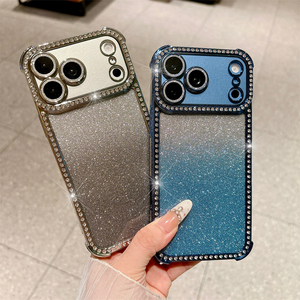เคสโทรศัพท์ iPhone 18 17 16 Pro Max หรูหรา ประดับเพชร กรอบเคลือบวิบวับ สำหรับ iPhone 15 14 13 พร้อมฝาครอบป้องกันเลนส์ - Product Image 4