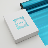 Film de lamination holographique 3D à écriture directe, effet feuille d'argent métallique, lavable, rouleau de feuille de marquage à chaud pour papier