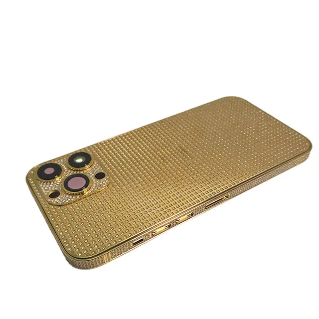 Carcasa de lujo para iphone 5, carcasa de oro auténtico de 24 quilates, carcasa dorada para iphone 5