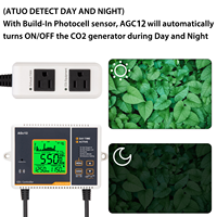 Monitor karbon dioksida pengontrol CO2, dengan Sensor NDIR balok ganda bawaan, deteksi otomatis fungsi malam siang untuk rumah kaca, jubah