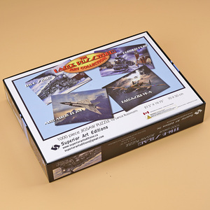 Boîte d'emballage rigide en carton noir mat imprimé <span class=keywords><strong>avec</strong></span> couvercle sécurisé pour puzzle, jouet éducatif pour enfants, rangement de cadeaux, feuille d'or de luxe - Product Image 2