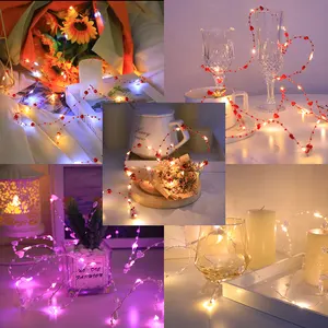 Amazon New Creative Christmas LED Copper Wire Light With Ornaments For Indoor Party Christmas Holiday Decor