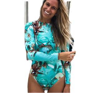 RUIYI 2024 Maillot de bain une pièce sexy personnalisé à dos nu imprimé en Spandex/Nylon à manches longues pour le fitness - Product Image 1