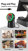Lector de Códigos de Barras de Escritorio 2D CMOS de Alta Velocidad JR T52 con Sensor Automático, Escáner de Códigos QR para Pagos Móviles en Puntos de Venta de Supermercados
