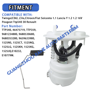 مجموعة مضخة وقود كهربائية لبيجو Ttp540 30 رينو سيتروين/فيات سيسيسينتو أو أو أو من - Product Image 2