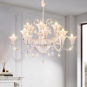 D27.6in 2025 yeni fransız kristal avize oturma odası yemek odası Modern basit aydınlatma lüks tasarım kristal sarkık işık - Product Image 1