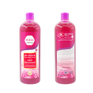 Di alta qualità Super sbiancante Gel doccia rosa estratto vegetale illuminante profondo esfoliante e controllo olio per il lavaggio del corpo un litro - Product Image 6