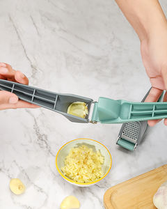 Venta al por mayor de fábrica Syh1351: Picadora y trituradora de acero inoxidable, prensa manual de ajo de cocina de material PP - Product Image 2