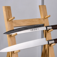 Großhandel Umweltfreundlicher Rechteckiger Sashimi/Yanagiba-Messer-Präsentationsständer Holz-Vitrine für Sushi-Bar und Offene Küche