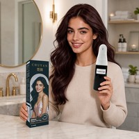 Crème colorante capillaire permanente à base de plantes, noire comme du charbon de bois, OEM, avec applicateur peigne, couvre les cheveux gris à 100%