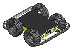 WD Universal Wheeled Robot Base Integrated Power Train with BMS Battery DC48V 2x400W Output Servo Motor & Brake <b>Parts</b> - Product Image 3