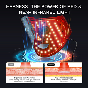 Giá thấp LED liệu pháp ánh sáng mặt nạ thông minh mặt nạ LED trị liệu du lịch chăm sóc da liệu pháp ánh sáng đỏ Led Mặt Nạ Silicone - Product Image 4