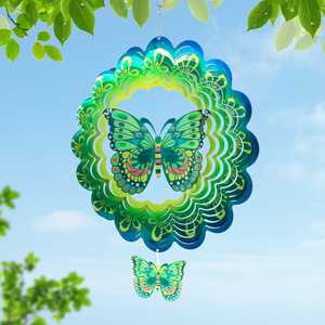 Molinillo de Viento Metálico para Decoración de Jardín, Colorido, para Hogar, Jardín, Patio o Decoración Exterior, con Diseño de Mariposa - Product Image 3