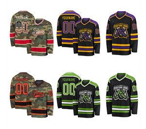 2026 Chinese fabrikant hittetransferdruk 100% polyester op maat gemaakte ijshockeytrui hockeykleding rolschaatskleding - Product Image 3