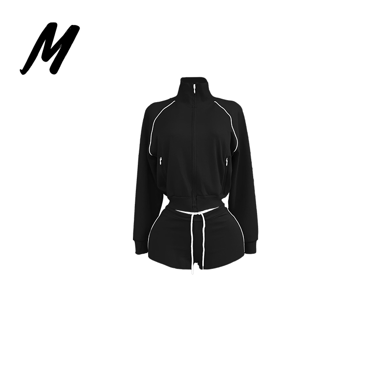 Black shorts set