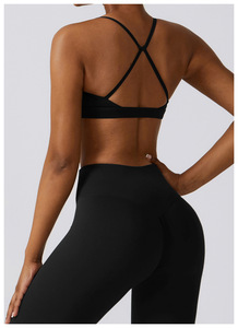 Personalizzare le <span class=keywords><strong>donne</strong></span> che si allenano in <span class=keywords><strong>palestra</strong></span> svuotano il reggiseno sportivo senza schienale Yoga con Cross Back - Product Image 6