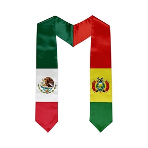 México Filipinas Bandera mixta Estola de graduación Faja Bandera mexicana Faja de graduación para Graduados Internacionales - Product Image 4