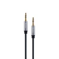 Câble audio blindé plaqué or mâle-mâle 3,5 mm avec coque en alliage d'aluminium pour haut-parleur et microphone, options de longueur 0,5 m à 20 m
