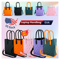 Sac de travail élégant en EVA avec trou de perforation pour sabots et breloques fourre-tout léger pour ordinateur portable pour femmes sacs à main USA Stock 2025 Offre Spéciale