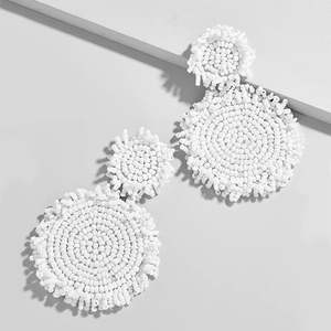 Pendientes artesanales Bliss Miyuki con cuentas - Product Image 1