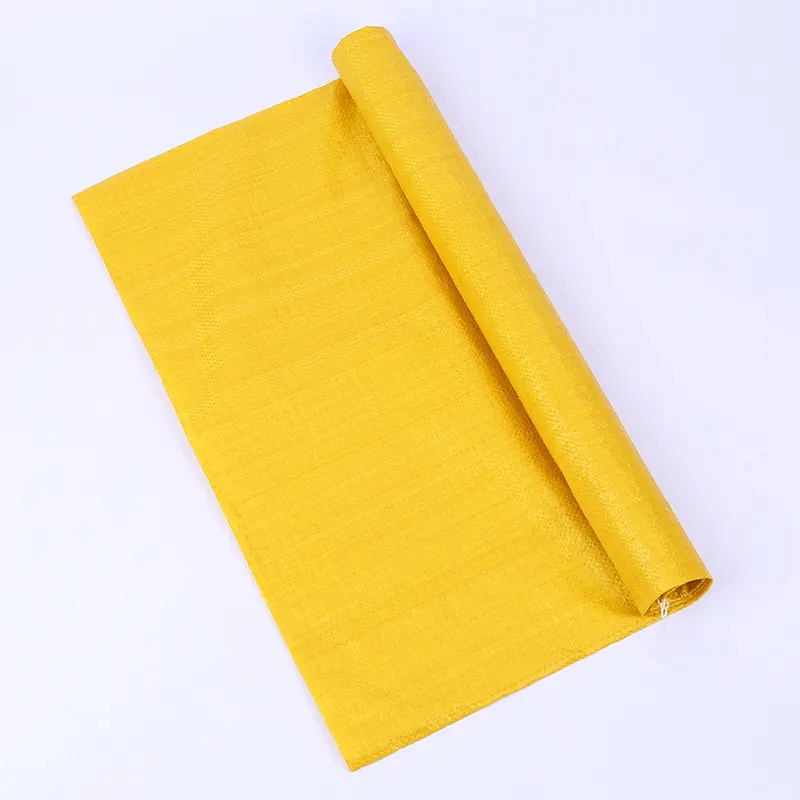 Çin fabrika uygun fiyat yeni özelleştirilmiş sarı renk polipropilen dokuma çuvallar