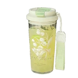 Bicchiere con Manico Personalizzabile all'Ingrosso, Grande Capacità, Portatile in Plastica per l'Estate - Product Image 1