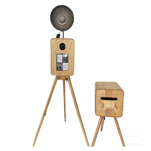 Support portable double face pour iPad, machine photo vintage en bois avec imprimante compatible avec les appareils reflex - Product Image 3