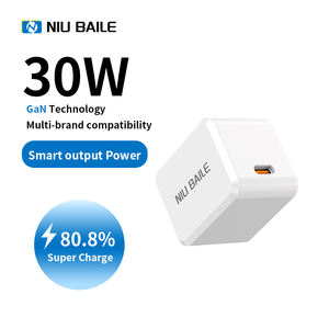 Chargeur GaN NIUBAILE 30W PD 3.0 (version boîte cadeau) Protection ignifuge Port Type-C Prise compatible EU/US/UK/AU Personnalisable - Product Image 2