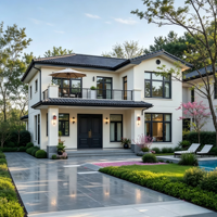 Vente Flash : Villa Modulaire de Luxe Moderne Préfabriquée à Châssis Acier avec Certification CE et Support d'Installation à l'Étranger