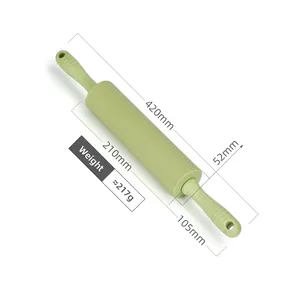 Tùy chỉnh kích thước không dính giữa Silicone Nhựa Pastry bột cán pin với thoải mái PP xử lý