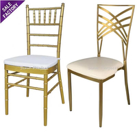 Chaise Chiavari en Métal Doré de Gros pour Banquets, Événementiel, Chine, Chaises de Mariage en Gros
