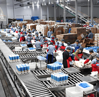 Ligne de production automatisée d'emballage et de tri à haute efficacité, à rouleaux en acier inoxydable, à vitesse réglable et contrôlée par PLC