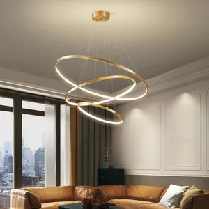 D1079 высокого качества меди лампы освещения люстра кулон 3 слоя просто минималистский для столовой комнаты
