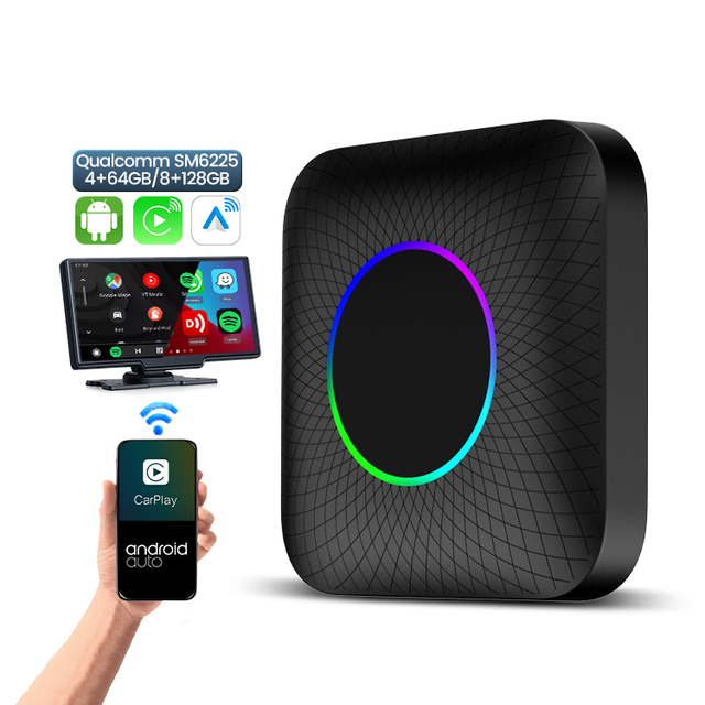 Make Carlinkit Car Play 128Gb 64GB 512G Sim Card Ai Box Android Carplay 13 Smart Portatil Led Wireless Aibox for Youtube Netflix