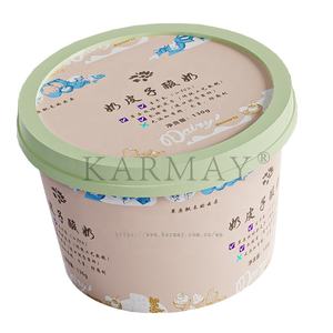 365ml 12OZ Crème Top Yogourt GREC yaourt Tasses avec couvercle dans le moule Label base de crème sure - Product Image 2