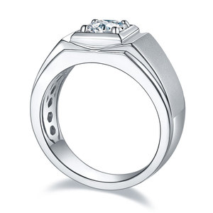 Anello in Argento S925 con Moissanite per Uomo, Prezzo Diretto di Fabbrica, Gioielleria all'Ingrosso con Logo - Product Image 2