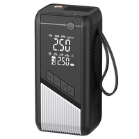 Power Bank 2-in-1 Starter Darurat Mobil 12V 6000mAh Logam Plastik ABS Pompa Udara 150psi Layar Digital Alat Bantu Darurat Mobil