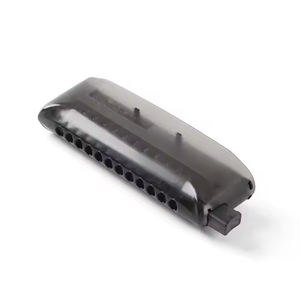 CONJURER 프로페셔널 12홀 크로매틱 하모니카 수입산 포스퍼 브론즈 리드 황동 플레이트 블랙 ABS C메이저 스케일 - Product Image 1