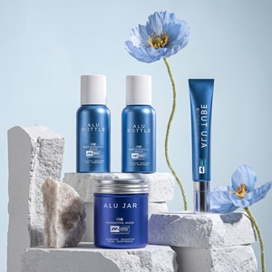 Eco-friendly Aluminum Cosmetic Packaging Set Recyclable Facial Care Bottle and Jar for Luxury Beauty Brand - Product Image 1