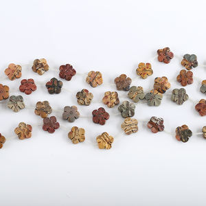 प्राकृतिक बहु-रंग पिकासो जैस्पर पत्थर के बीड्स नेकलेस हाथ से बने फूल का आकार ढीले बीड्स थोक रत्न हार - Product Image 4