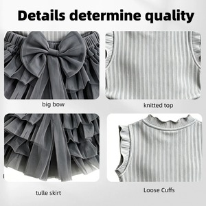 Abito Primaverile Personalizzato per Bambine, Vestito Principessa in Tulle, Gonna a Strati, <span class=keywords><strong>Abbigliamento</strong></span> Senza Maniche in Cotone Colorato per Bambini - Product Image 4
