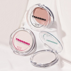 High Quality Clear Plastic Compact Press Powder Case OEM&ODM Makeup <b>Blush</b> Container Packaging Pan Private Label - Product Image 1